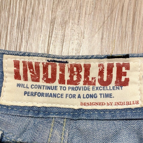 Indiblue Women’s Blue Soft Vintage Denim Jeans Shorts Y2K Stonewash Size Women S - Picture 5 of 9